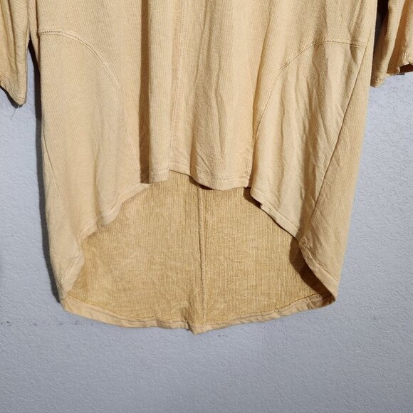 Earthbound Trading Co Womens Oversized High-Low Hem Mustard Yellow Knit Top L - Picture 6 of 12